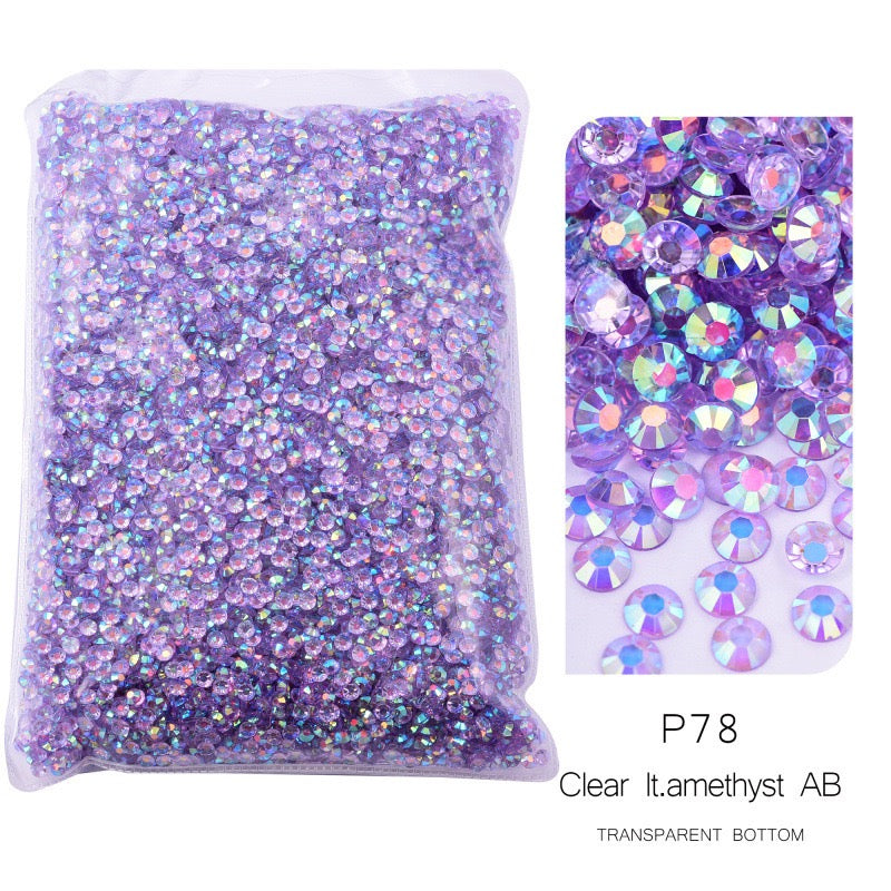 Clear AB Resin rhinestone in Wholesale bag (free shipping)