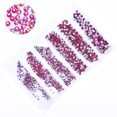 New Arrivals - Six small packs glass rhinestones