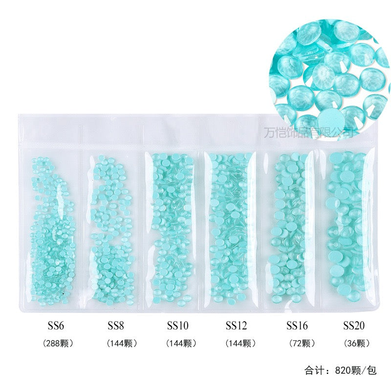 New Arrivals - Six small packs glass rhinestones