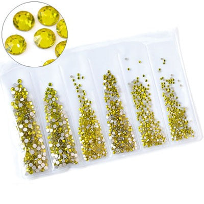 New Arrivals - Six small packs glass rhinestones