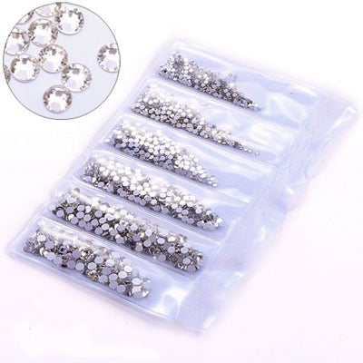 New Arrivals - Six small packs glass rhinestones