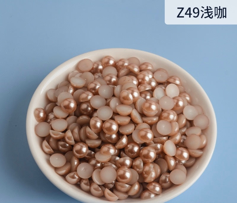 Half Round Pearl - 3MM、4MM 、5MM in Jar 60g