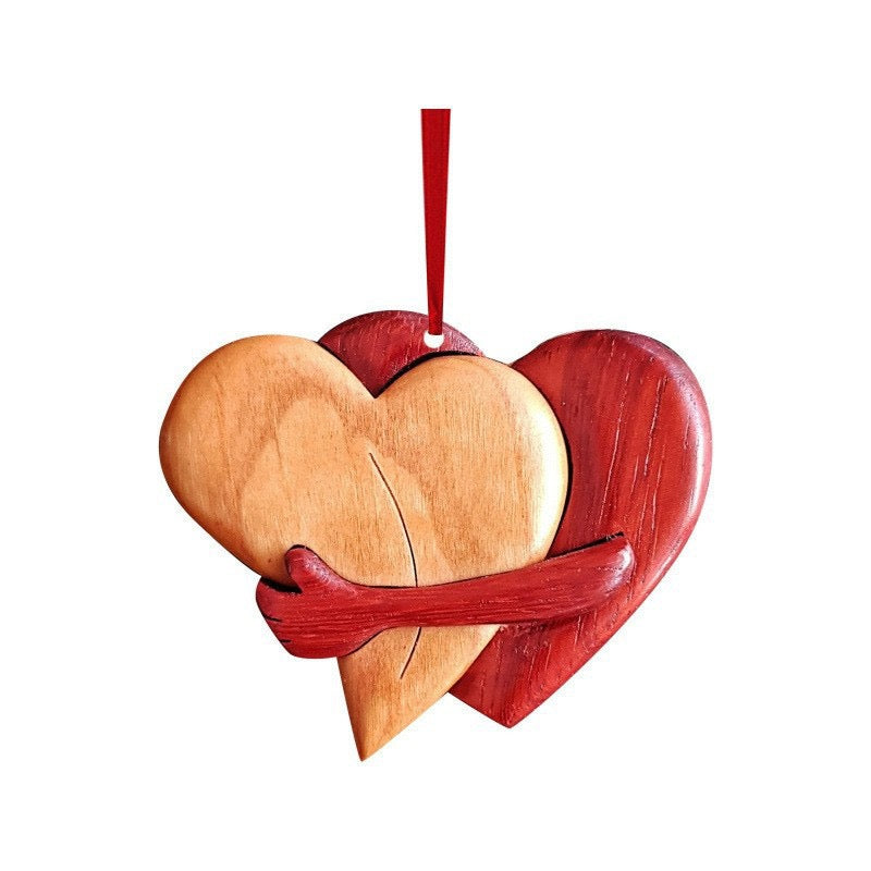 DIY Valentine's Day wooden decorative ornaments - 8CM