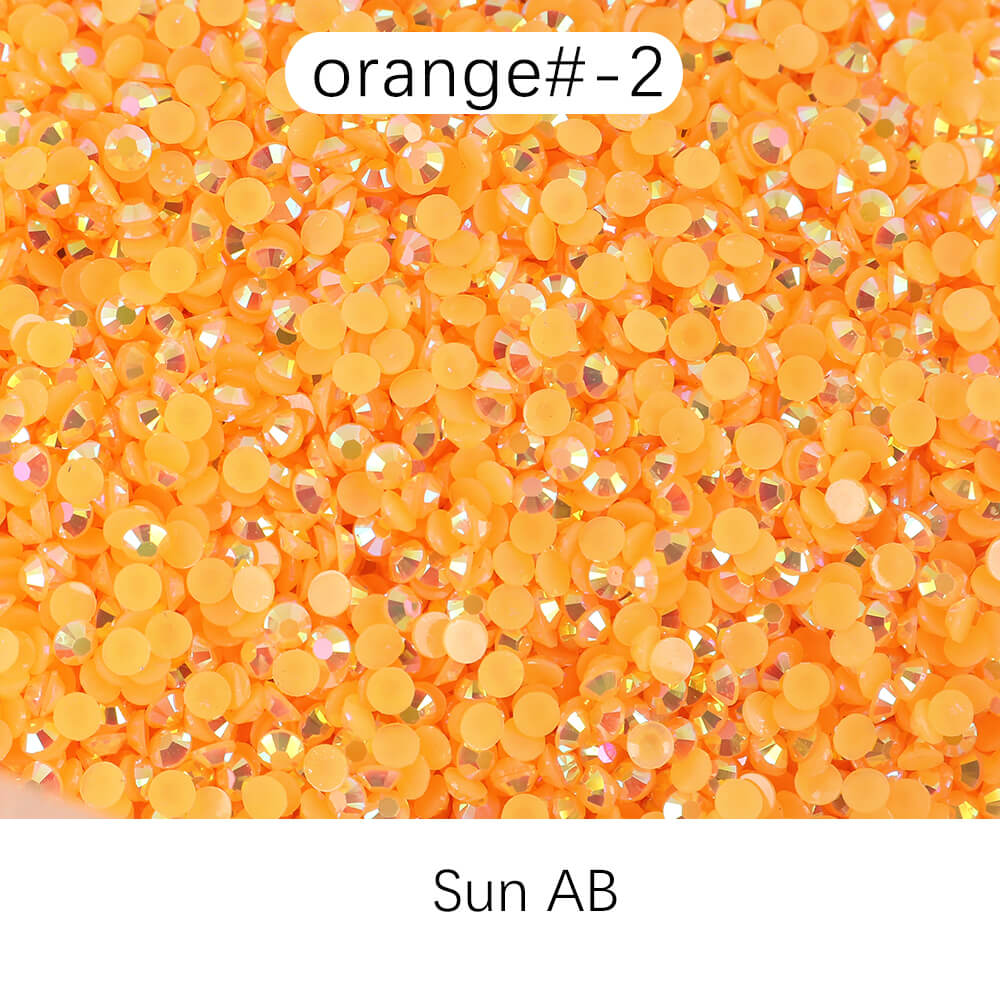 Jelly AB Resin Rhinestones in wholesale bag (free shipping)