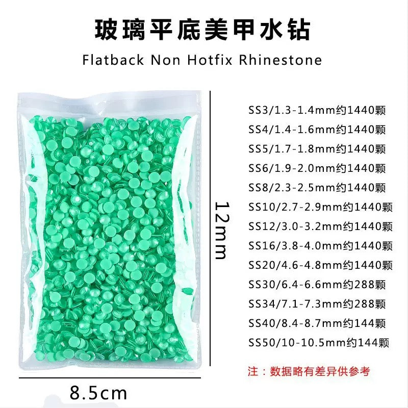 Macaron Luminous Glass Rhinestones
