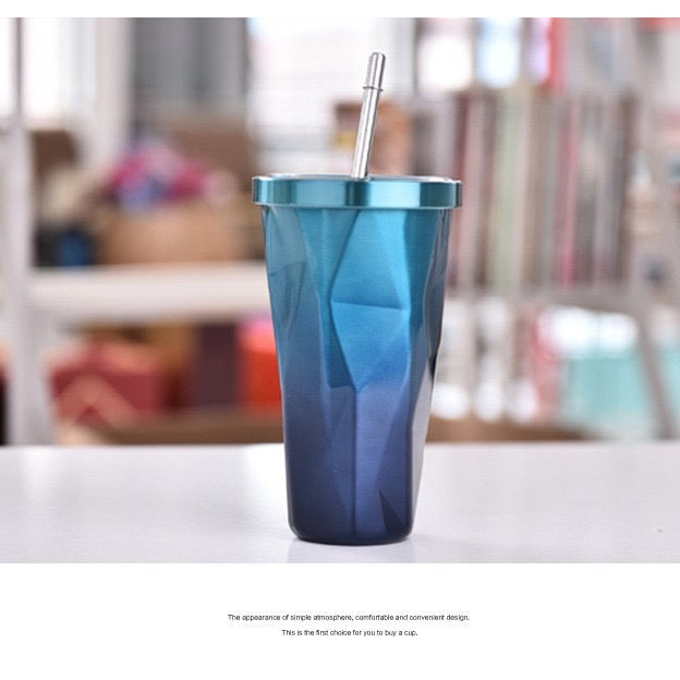 Stainless steel diamond-shaped cup