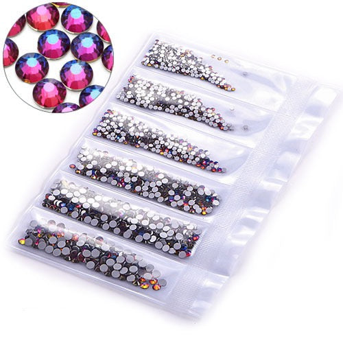 New Arrivals - Six small packs  glass rhinestones