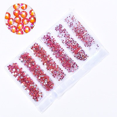 New Arrivals - Six small packs  glass rhinestones