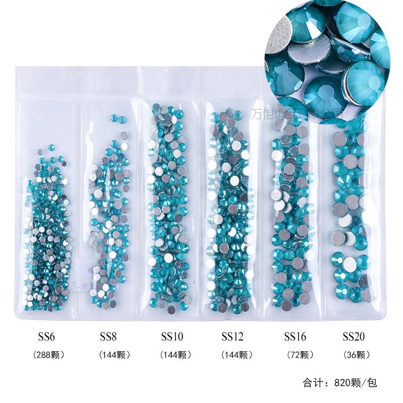 New Arrivals - Six small packs  glass rhinestones