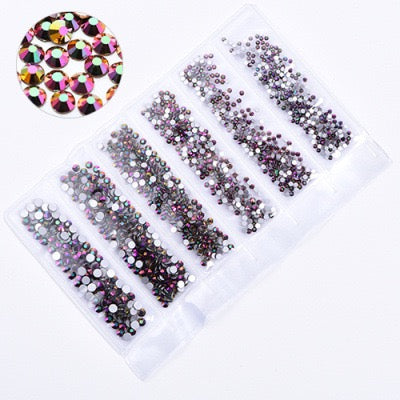 New Arrivals - Six small packs  glass rhinestones