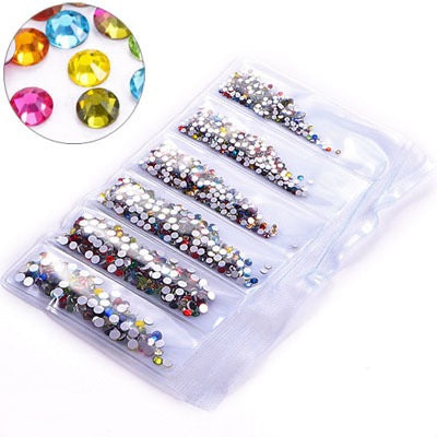 New Arrivals - Six small packs  glass rhinestones
