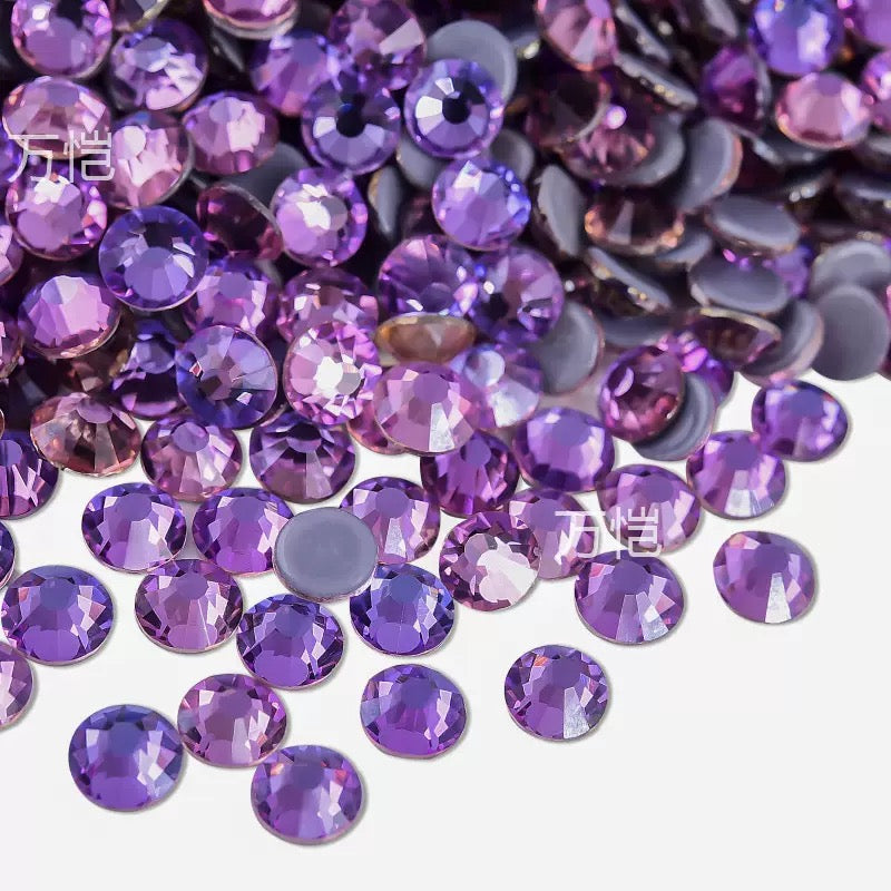 New Arrivals - Purple series hot melt glass rhinestones