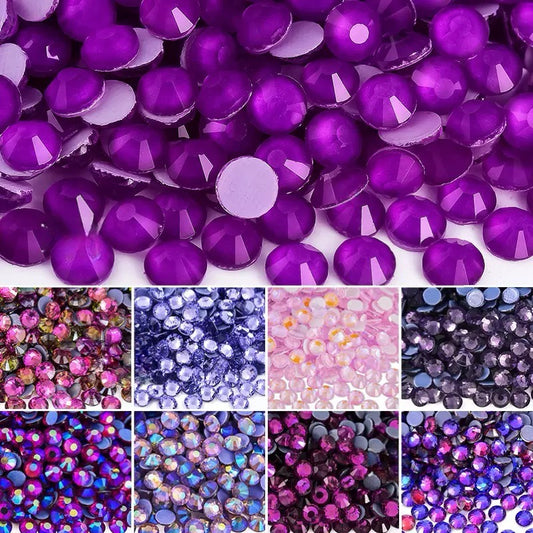 New Arrivals - Purple series hot melt glass rhinestones