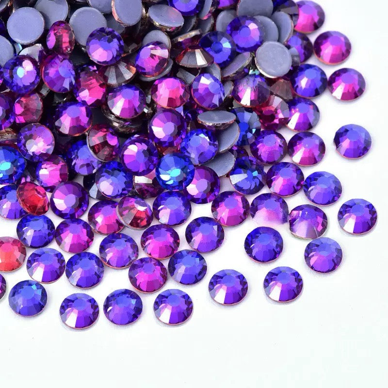 New Arrivals - Purple series hot melt glass rhinestones