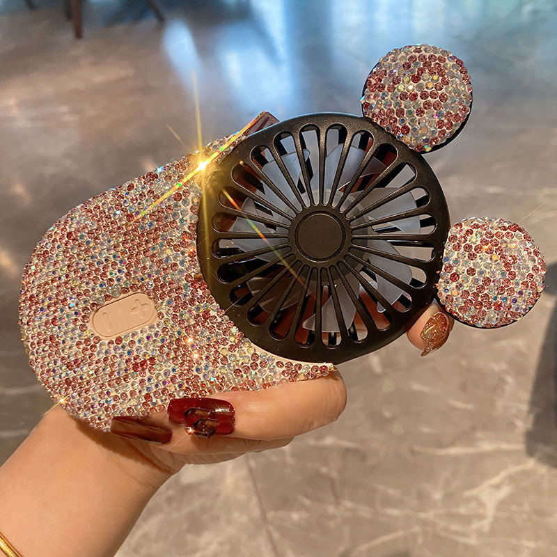 New Arrivals - Diamond encrusted Mickey portable electric fan