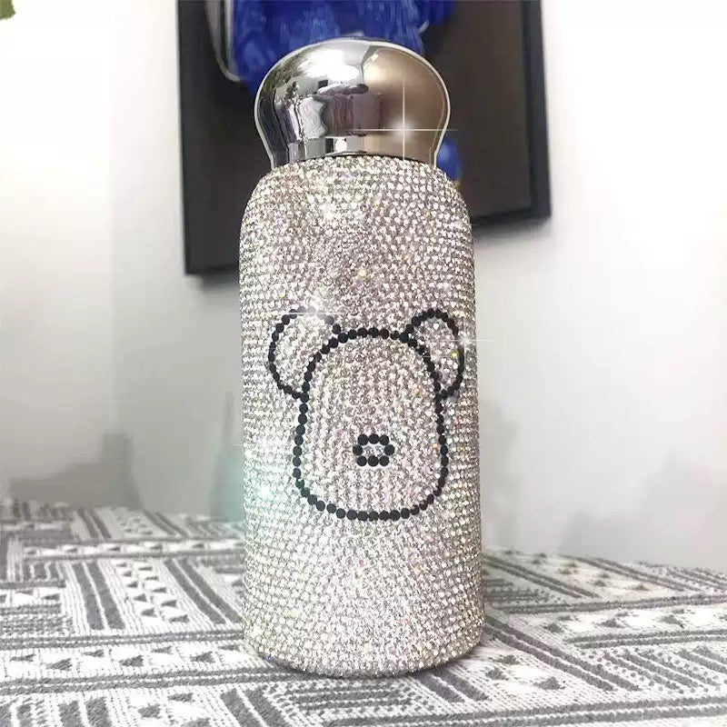 Violent bear water diamond thermos flask