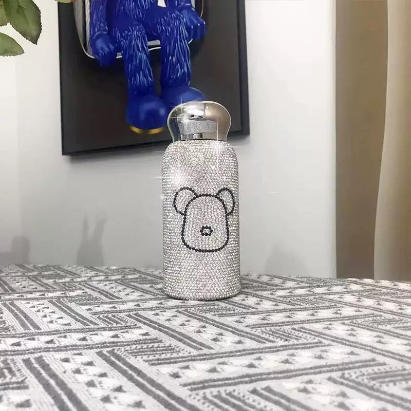 Violent bear water diamond thermos flask