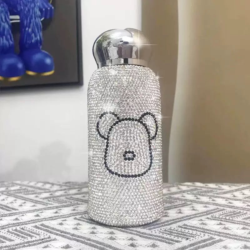 Violent bear water diamond thermos flask