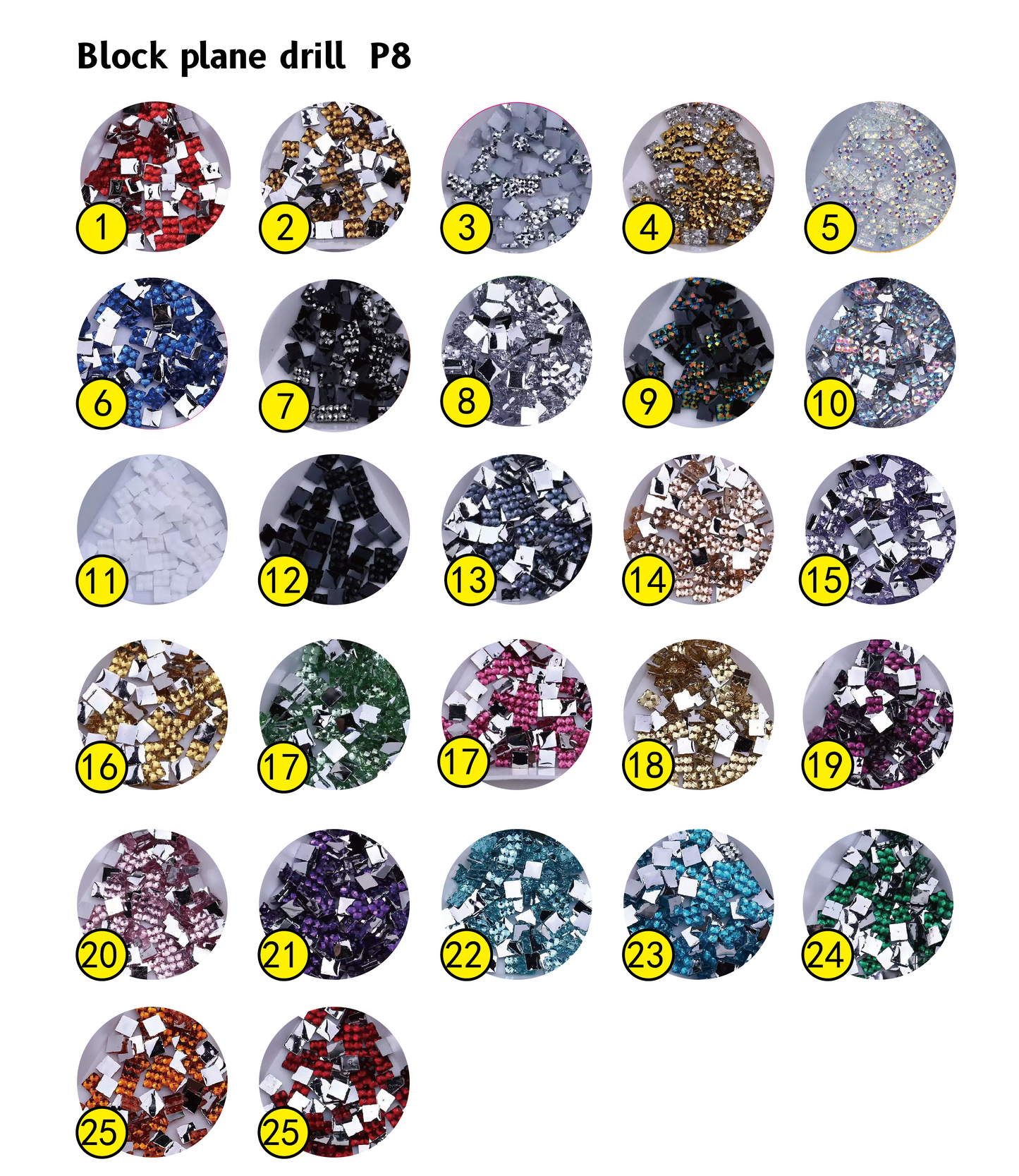 Square Resin Rhinestone - 4*4MM Wholesale Bag (Free Shipping)