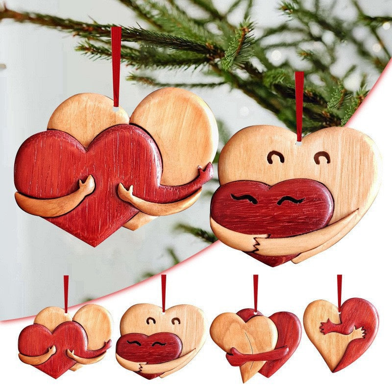 DIY Valentine's Day wooden decorative ornaments - 8CM