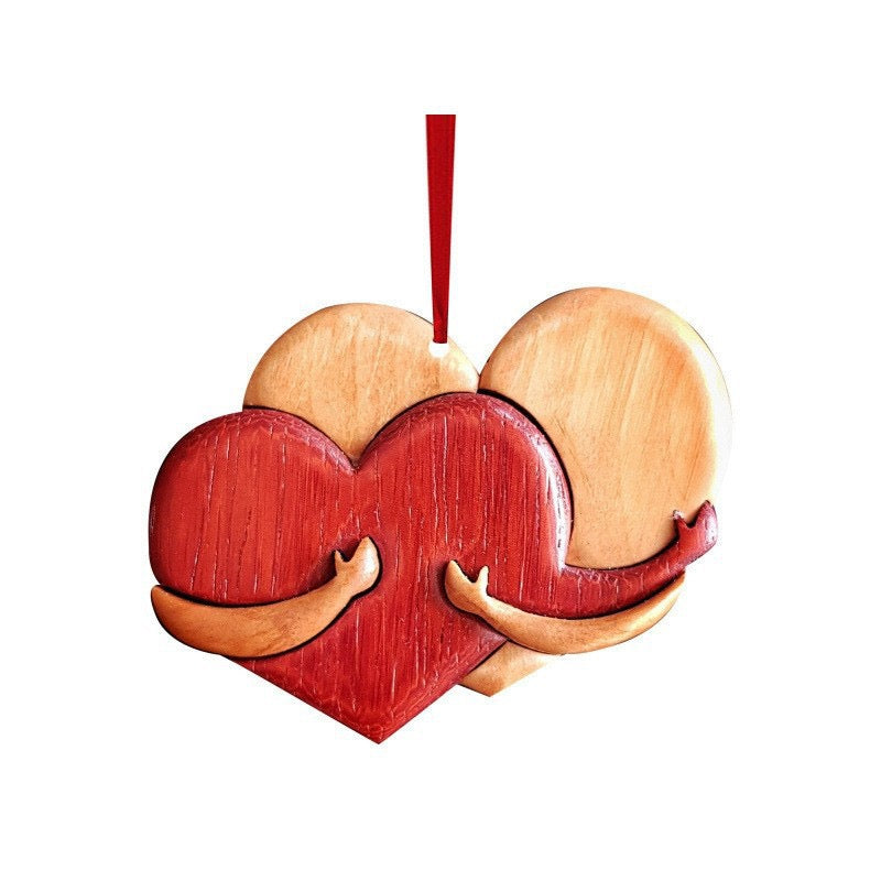 DIY Valentine's Day wooden decorative ornaments - 8CM