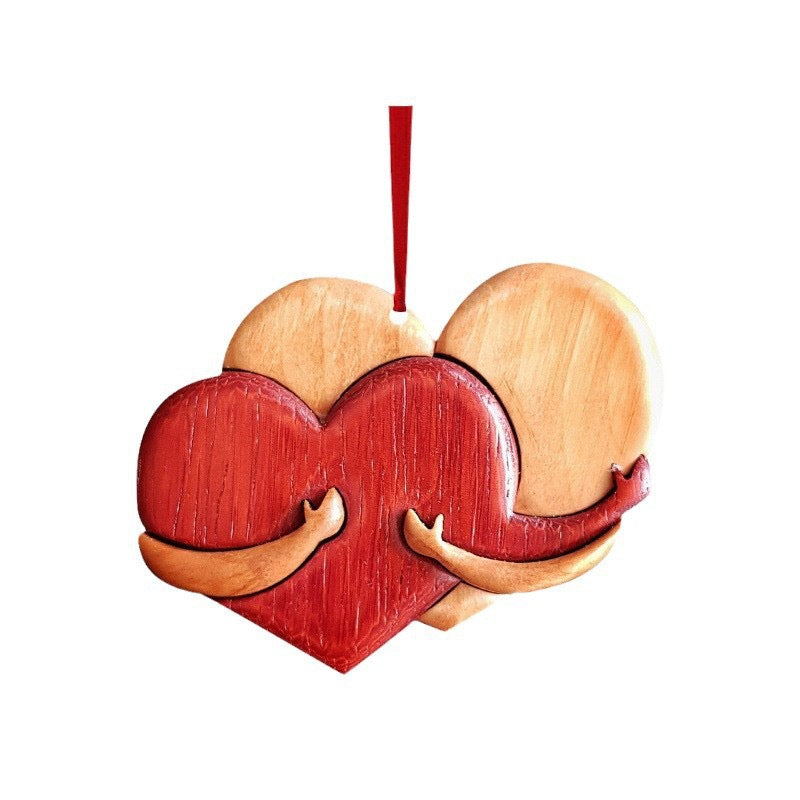 DIY Valentine's Day wooden decorative ornaments - 8CM