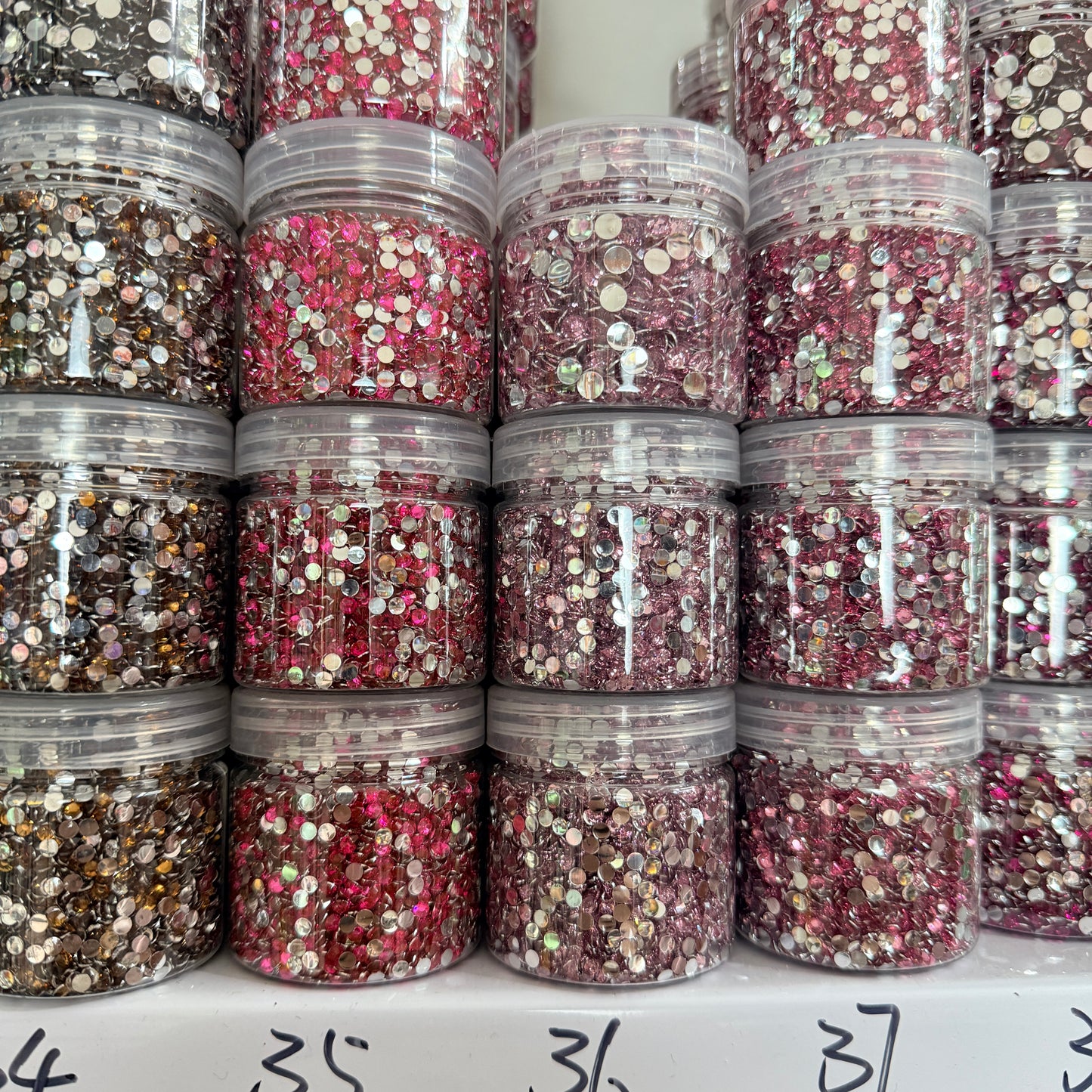 Silver Bottom Resin rhinestone in Jar 60g  (free shipping)