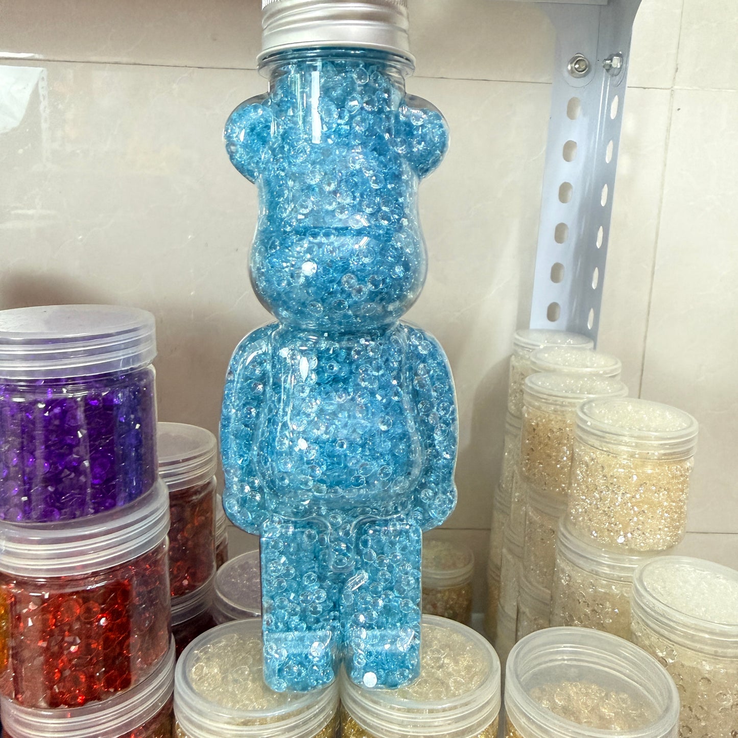 Transparent Galaxy Resin rhinestone in bear bottle 200g (free shipping)