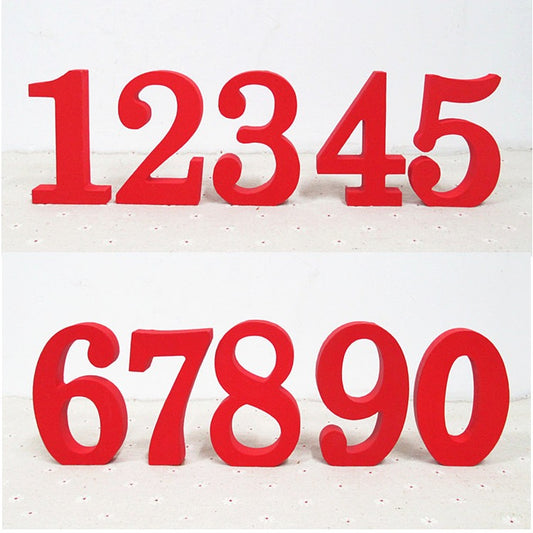 Wooden number figurine