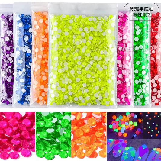 Neon Glass Rhinestones 1440pcs