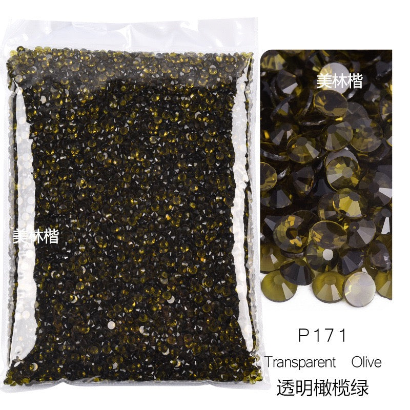 ( P168 - P202 ) Bulk Bag 14400pcs - Glass Rhinestones