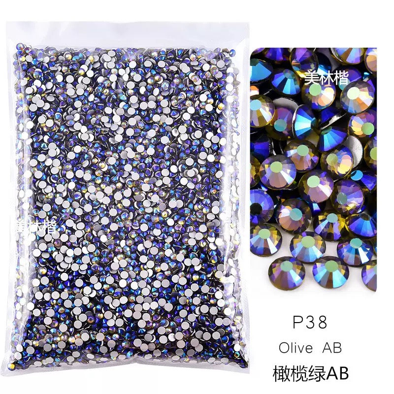 ( P1 - P70 ) Bulk Bag 14400pcs - Glass Rhinestones