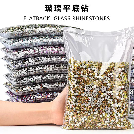 ( P1 - P70 ) Bulk Bag 14400pcs - Glass Rhinestones