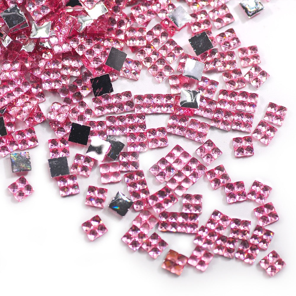 Square Resin Rhinestone - 4*4MM Wholesale Bag (Free Shipping)