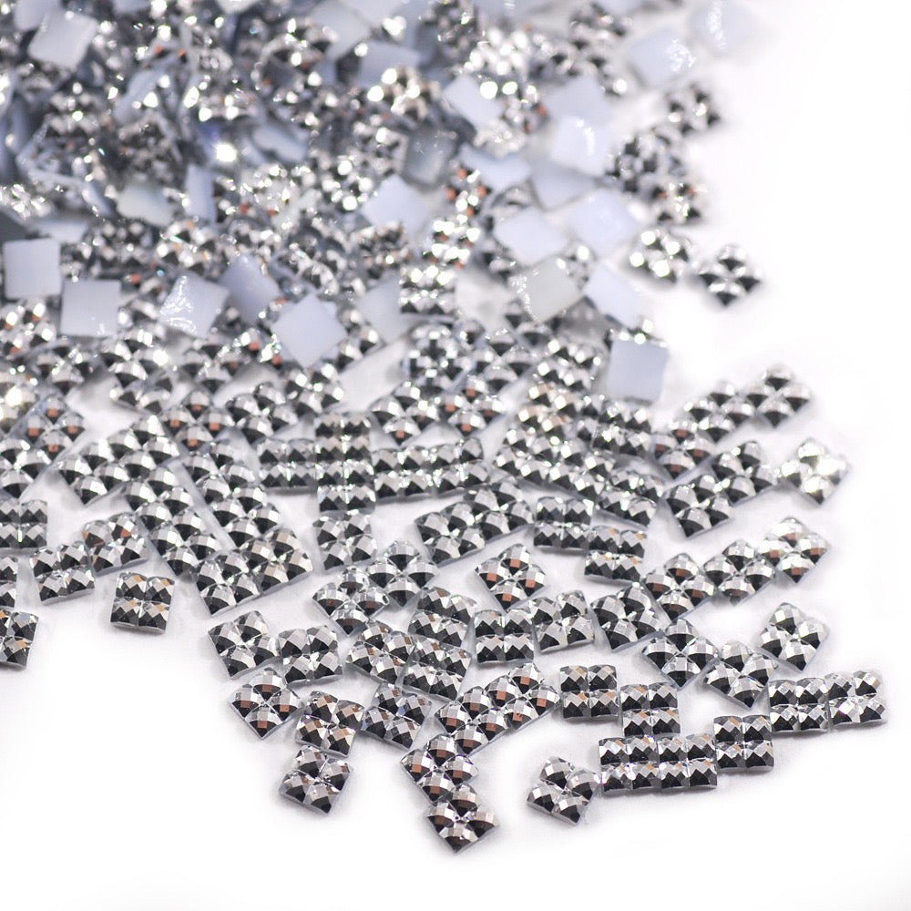 Square Resin Rhinestone - 4*4MM Wholesale Bag (Free Shipping)