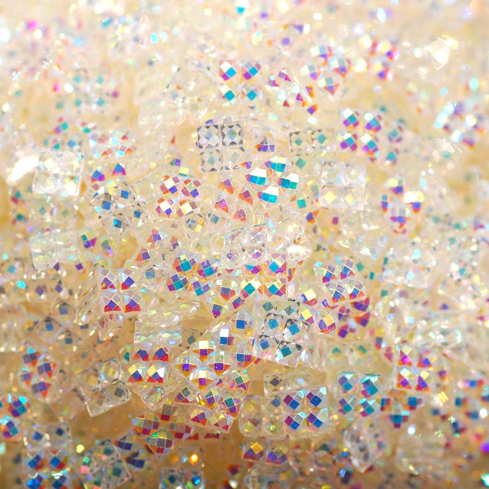 Square Resin Rhinestone - 4*4MM Wholesale Bag (Free Shipping)