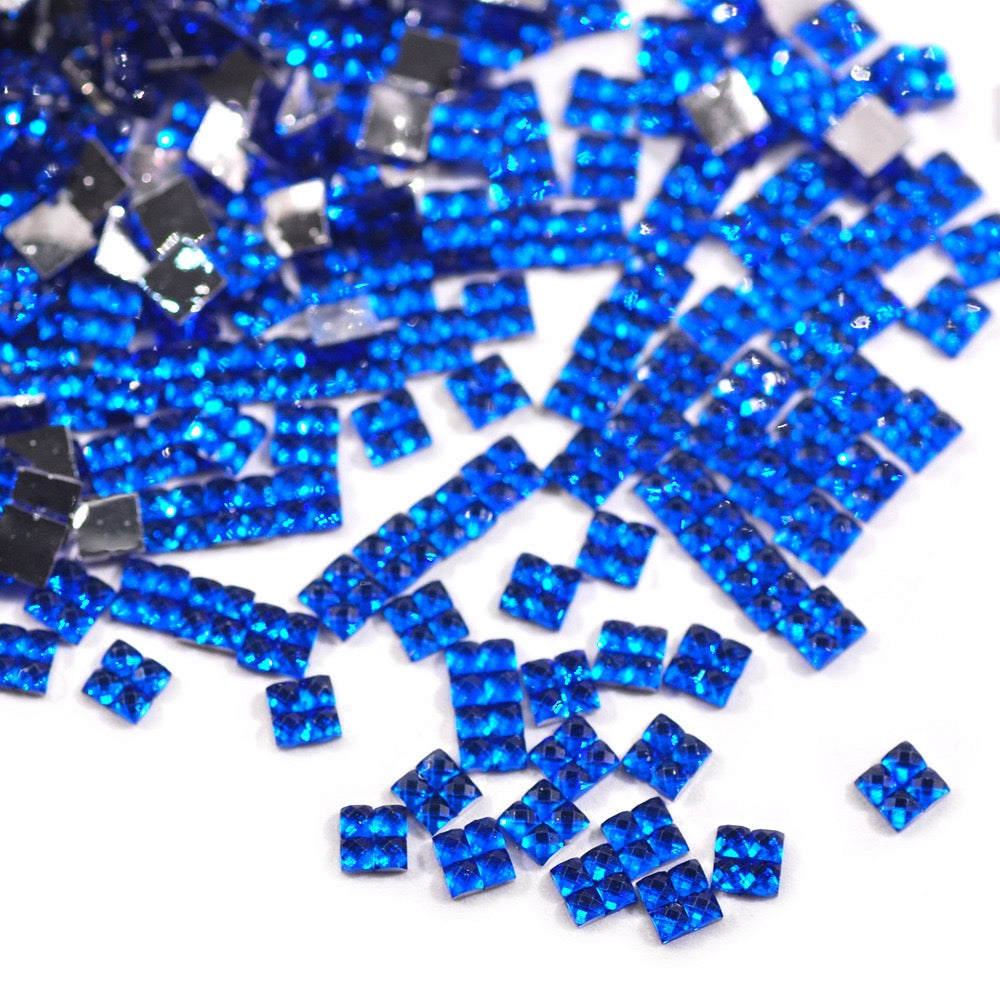Square Resin Rhinestone - 4*4MM Wholesale Bag (Free Shipping)