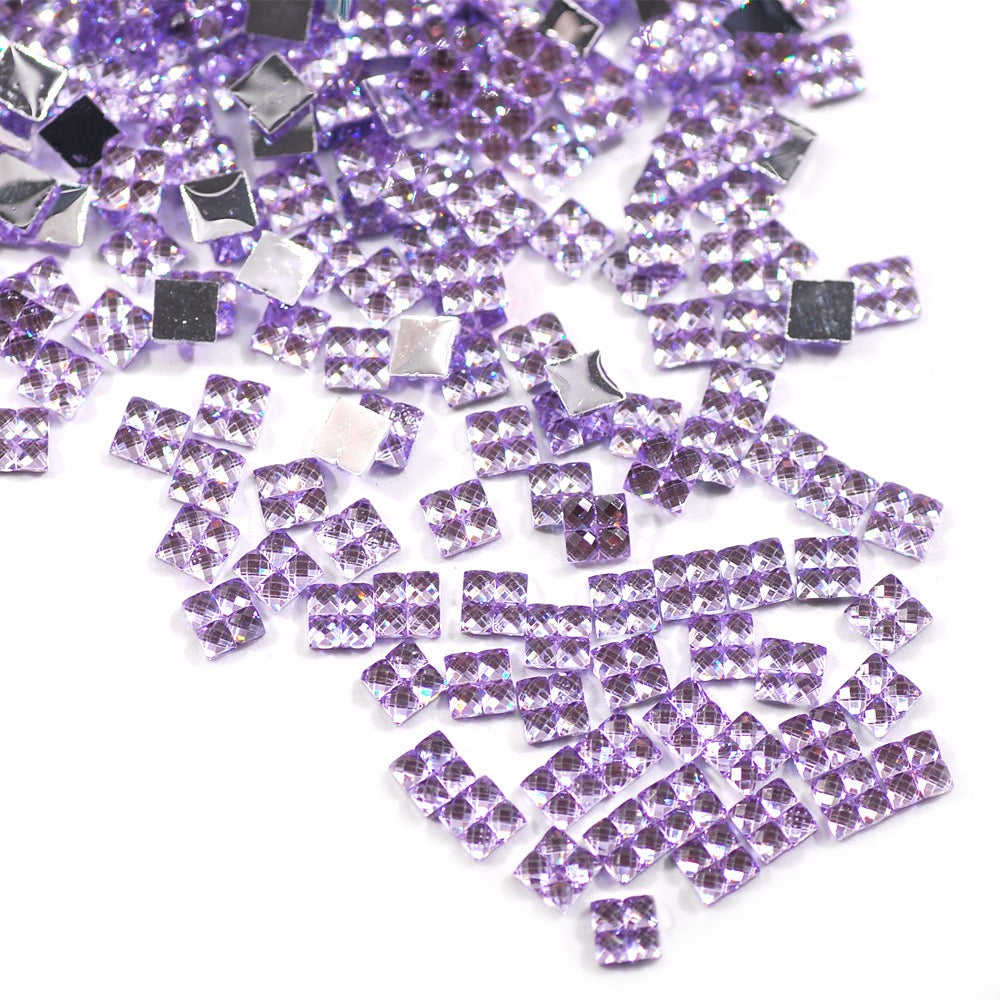Square Resin Rhinestone - 4*4MM Wholesale Bag (Free Shipping)