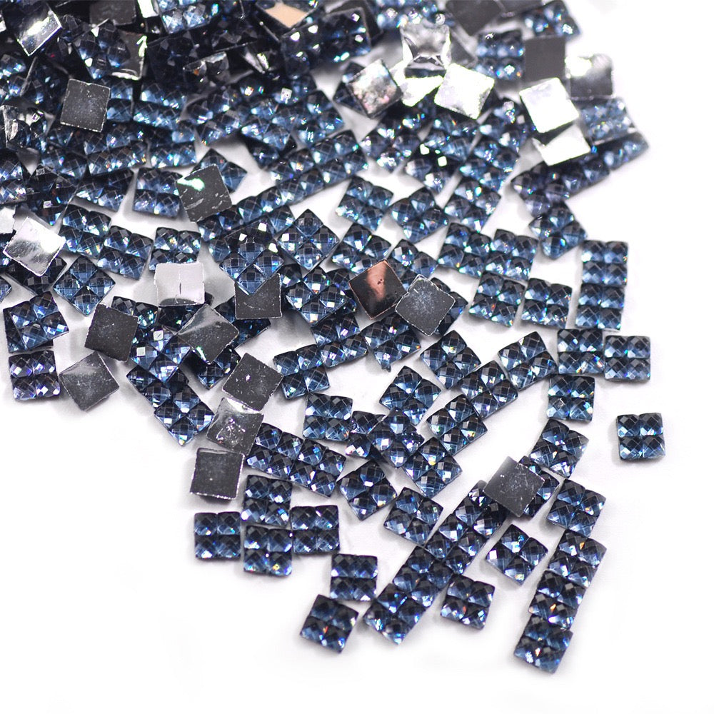 Square Resin Rhinestone - 4*4MM Wholesale Bag (Free Shipping)