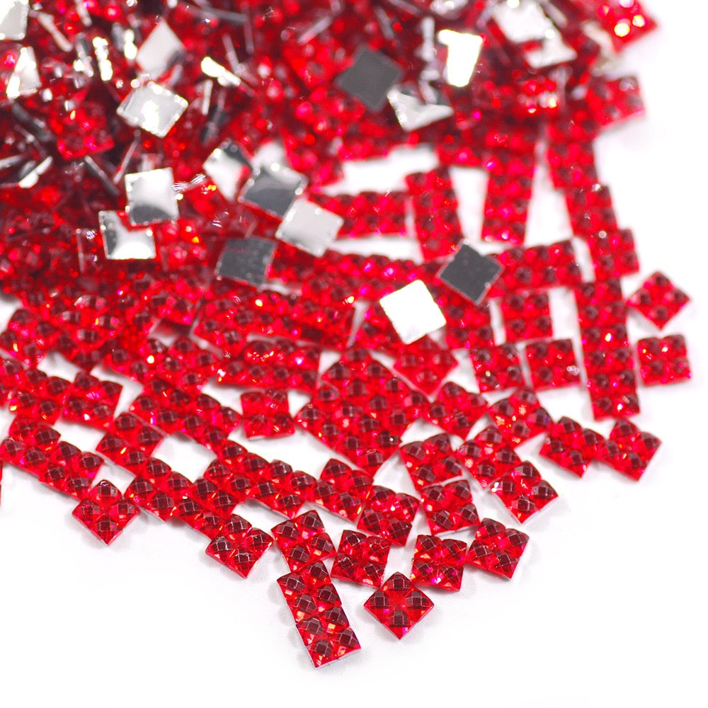 Square Resin Rhinestone - 4*4MM Wholesale Bag (Free Shipping)
