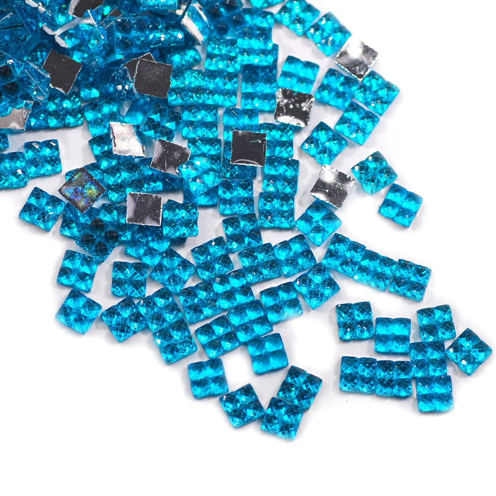 Square Resin Rhinestone - 4*4MM Wholesale Bag (Free Shipping)
