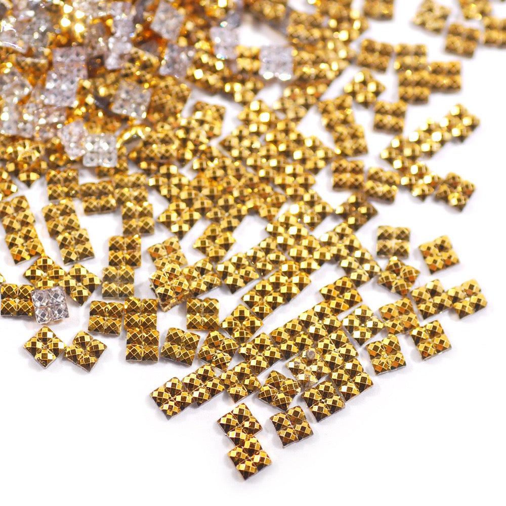 Square Resin Rhinestone - 4*4MM Wholesale Bag (Free Shipping)