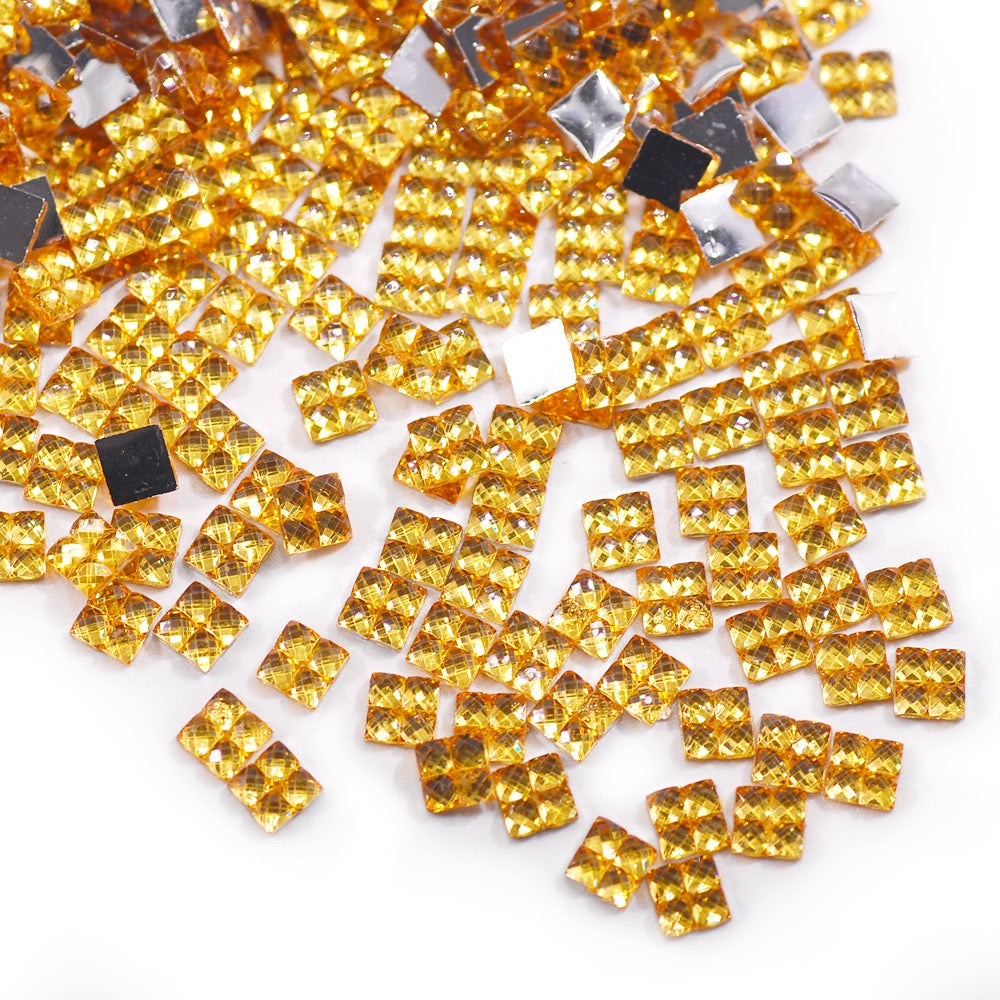 Square Resin Rhinestone - 4*4MM Wholesale Bag (Free Shipping)