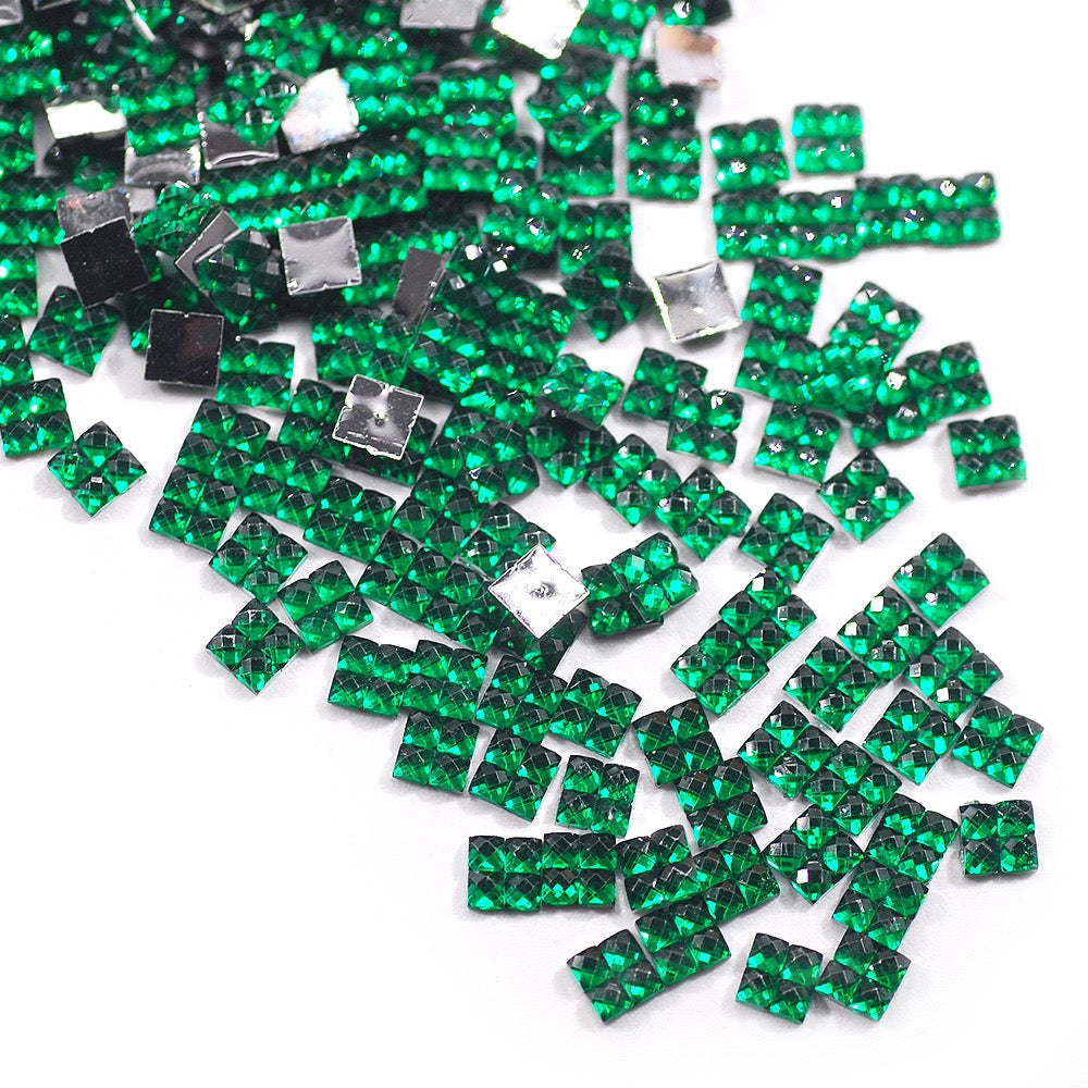 Square Resin Rhinestone - 4*4MM Wholesale Bag (Free Shipping)