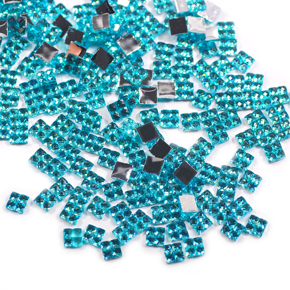 Square Resin Rhinestone - 4*4MM Wholesale Bag (Free Shipping)