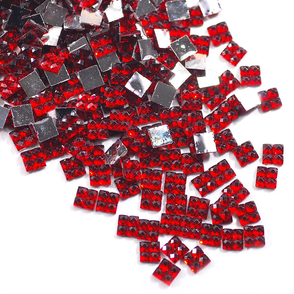 Square Resin Rhinestone - 4*4MM Wholesale Bag (Free Shipping)