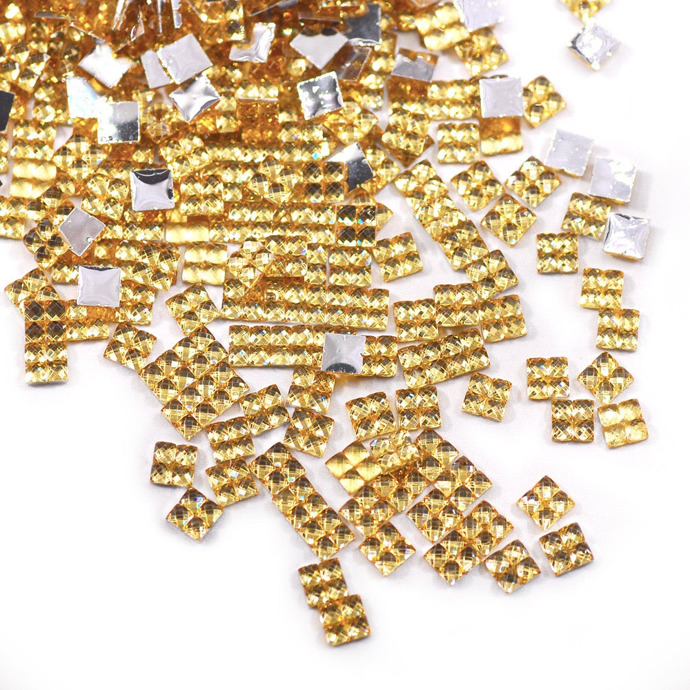 Square Resin Rhinestone - 4*4MM Wholesale Bag (Free Shipping)