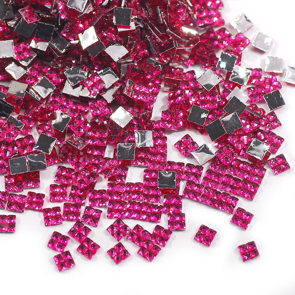 Square Resin Rhinestone - 4*4MM Wholesale Bag (Free Shipping)