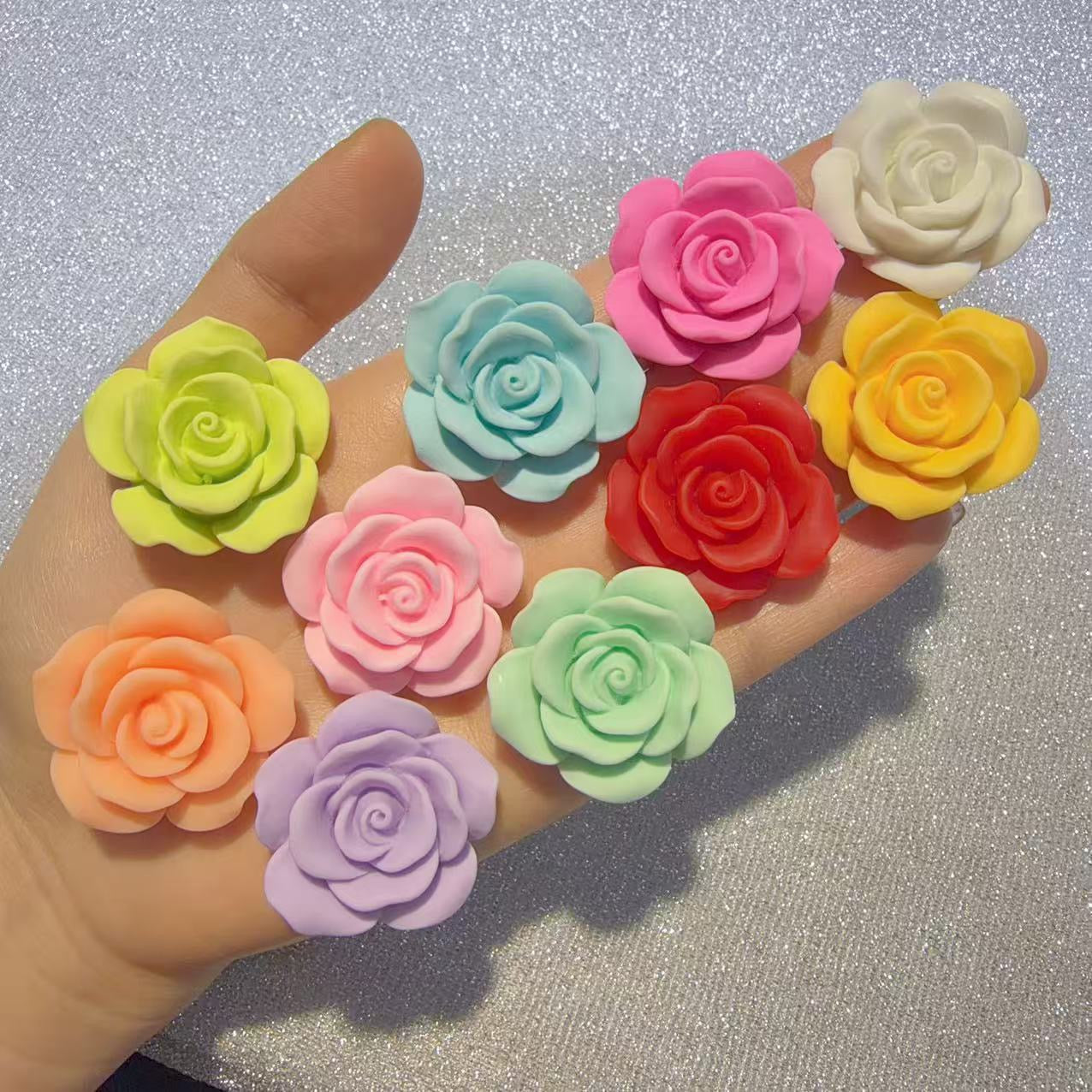 Matte Solid Color Camellia Flowe( 35mm )