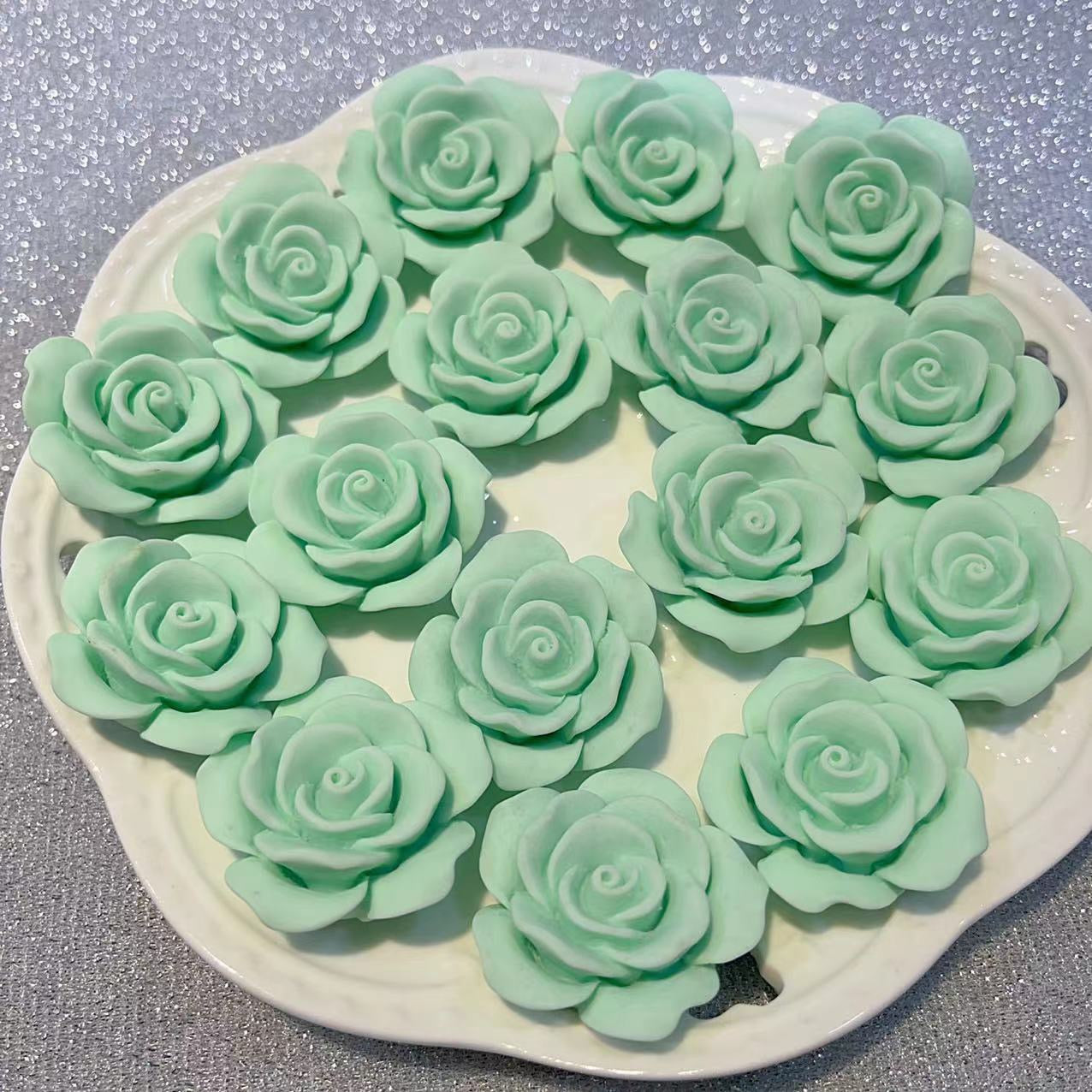 Matte Solid Color Camellia Flowe( 35mm )